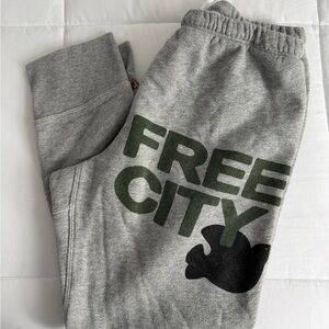 Free City Gray Cropped Jogger Sweatpants Size XS